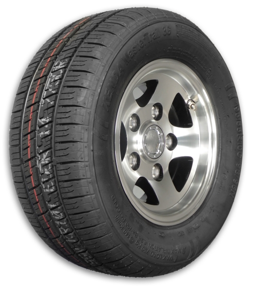 195/55-R10C Alu Komplettrad 18x8.0-10 - 6.00x10 6x10 6jx10 LK5x112 LM Rad 10 Zoll Kenda -  Pkw Anhänger